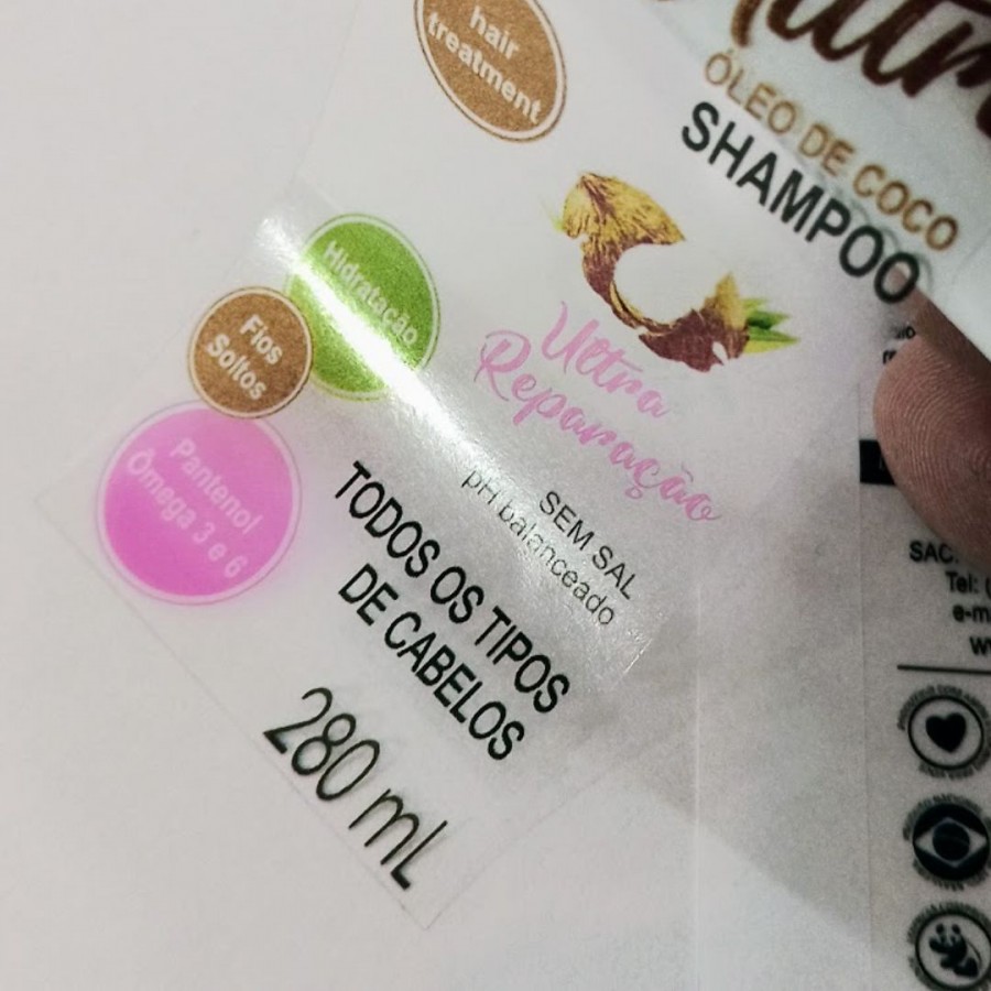 Adesivo PVC Transparente Impresso